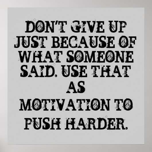 Workout Motivierend Poster (Vorne)