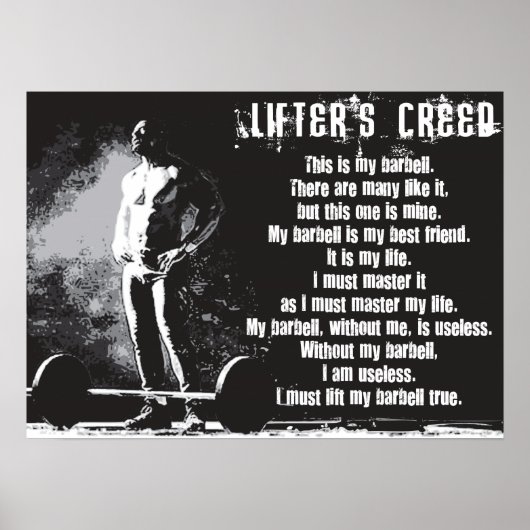 Workout Motivierend Poster (Vorne)