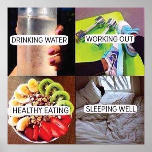 Workout Motivierend Poster (Vorne)