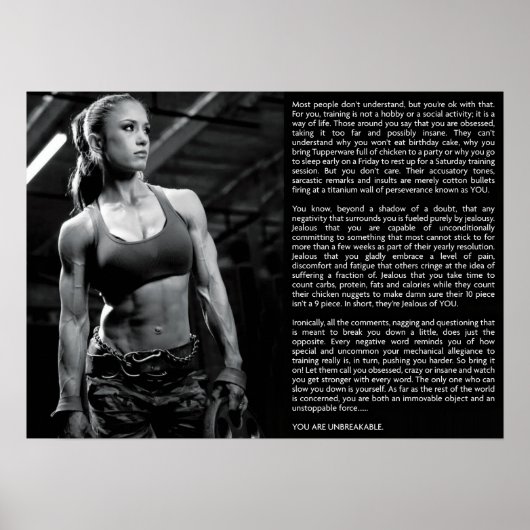 Workout Motivierend Poster (Vorne)