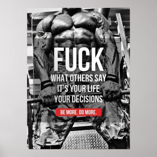 Workout Motivierend Poster (Vorne)