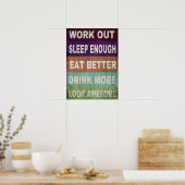 Workout Motivierend Poster (Küche)