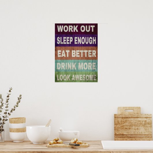 Workout Motivierend Poster (Küche)