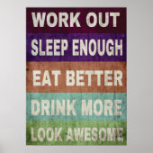 Workout Motivierend Poster (Vorne)