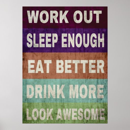 Workout Motivierend Poster (Vorne)