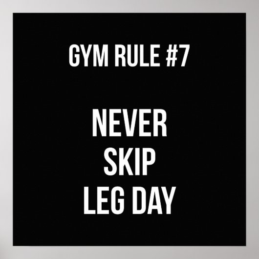 Workout Motivierend Poster (Vorne)