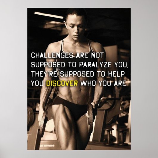 Workout Motivierend Poster (Vorne)