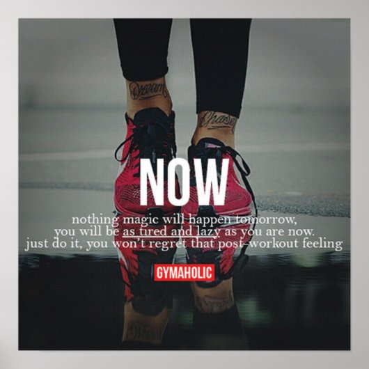 Workout Motivierend Poster (Vorne)