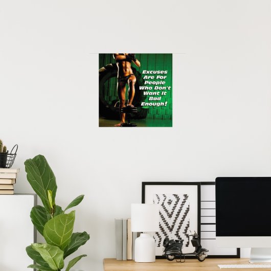 Workout Motivierend Poster (Heimbüro)