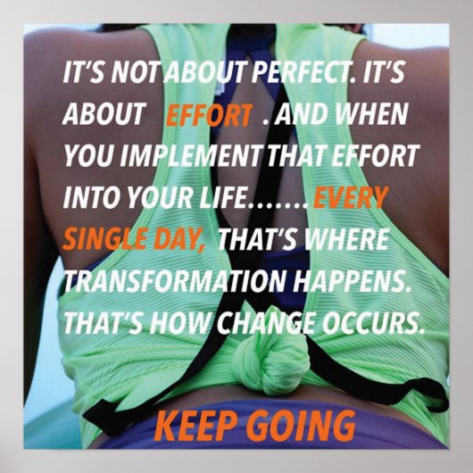 Workout Motivierend Poster (Vorne)