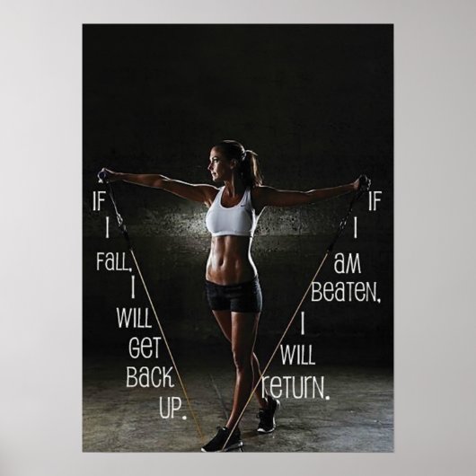 Workout Motivierend Poster (Vorne)