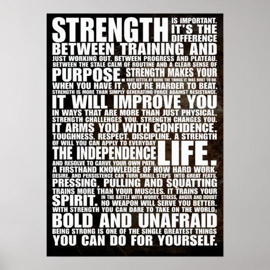 Workout Motivierend Poster (Vorne)