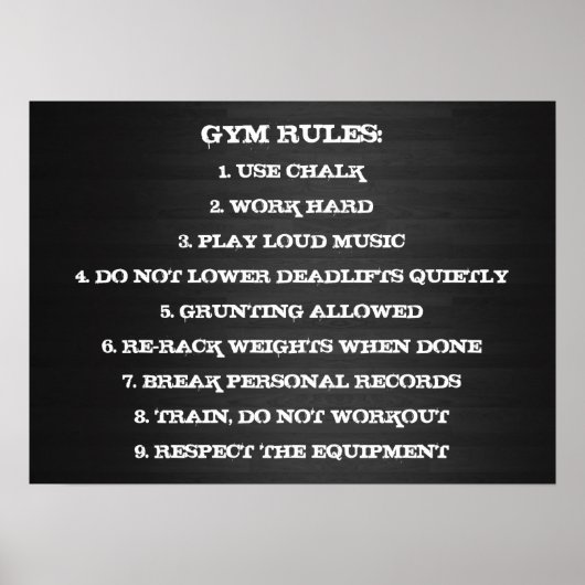 Workout Motivierend Poster (Vorne)