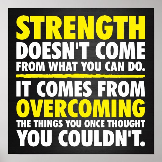 Workout Motivierend Poster (Vorne)