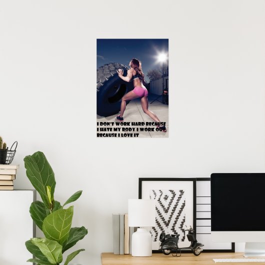 Workout Motivierend Poster (Heimbüro)
