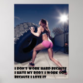 Workout Motivierend Poster (Vorne)