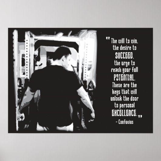 Workout Motivierend Poster (Vorne)