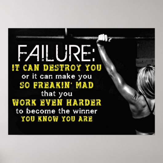 Workout Motivierend Poster (Vorne)