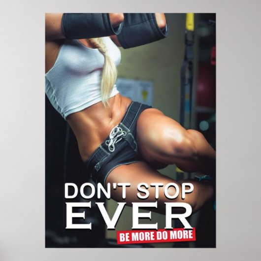 Workout Motivierend Poster (Vorne)
