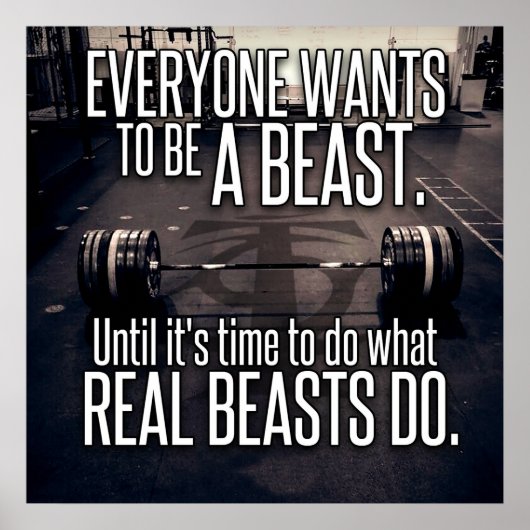 Workout Motivierend Poster (Vorne)