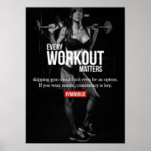 Workout Motivierend Poster (Vorne)