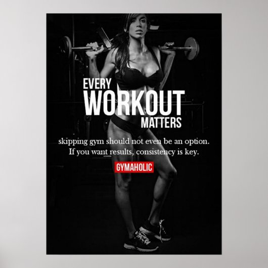 Workout Motivierend Poster (Vorne)