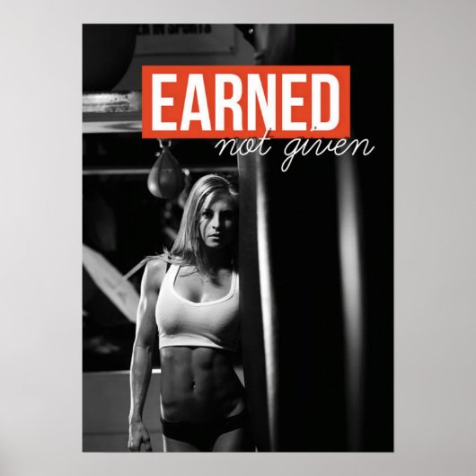 Workout Motivierend Poster (Vorne)