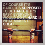 Workout Motivierend Poster (Vorne)