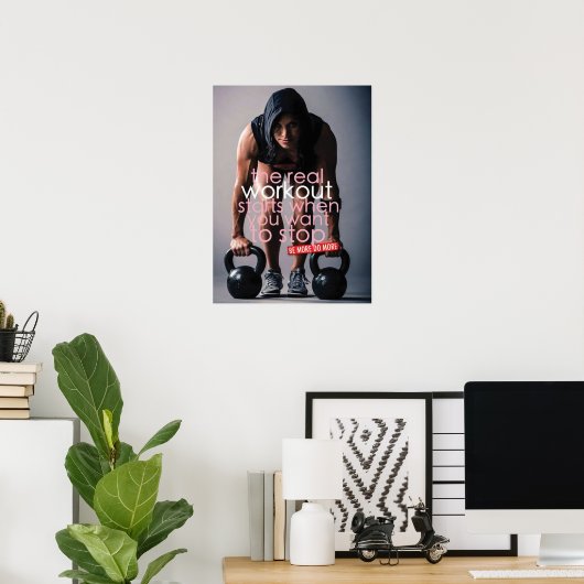 Workout Motivierend Poster (Heimbüro)