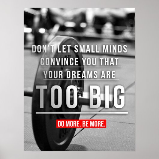 Workout Motivierend Poster (Vorne)