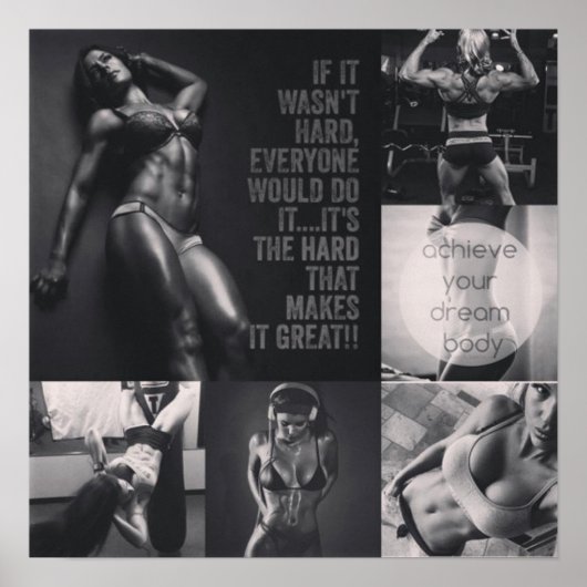 Workout Motivierend Poster (Vorne)