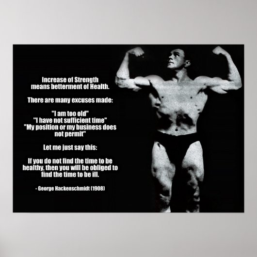 Workout Motivierend Poster (Vorne)