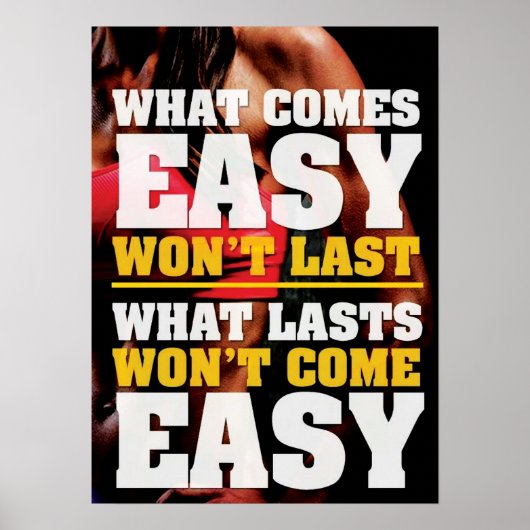 Workout Motivierend Poster (Vorne)