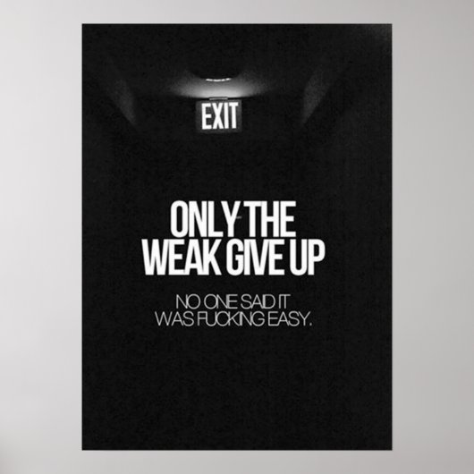 Workout Motivierend Poster (Vorne)