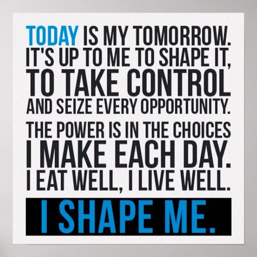 Workout Motivierend Poster (Vorne)