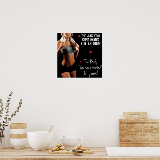 Workout Motivierend Poster (Küche)