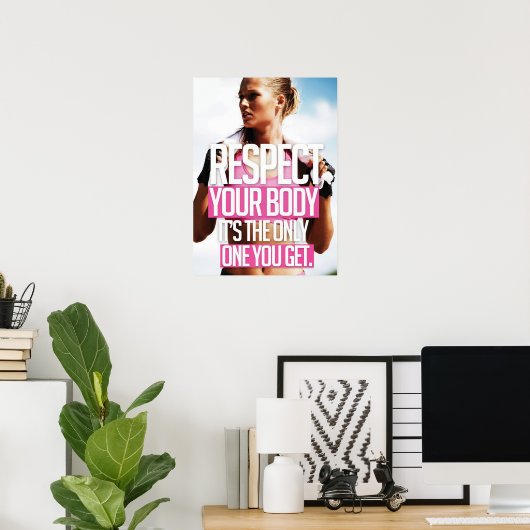 Workout Motivierend Poster (Heimbüro)