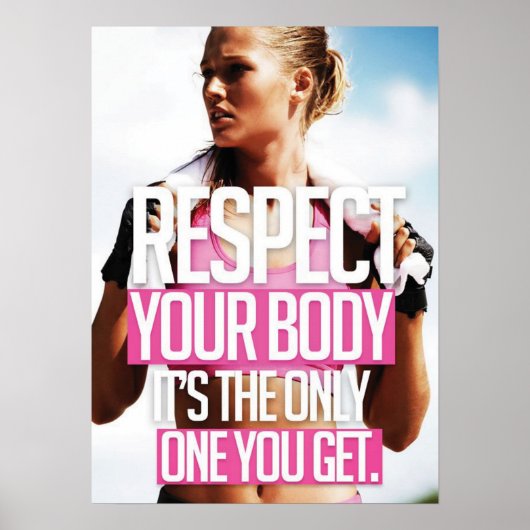 Workout Motivierend Poster (Vorne)