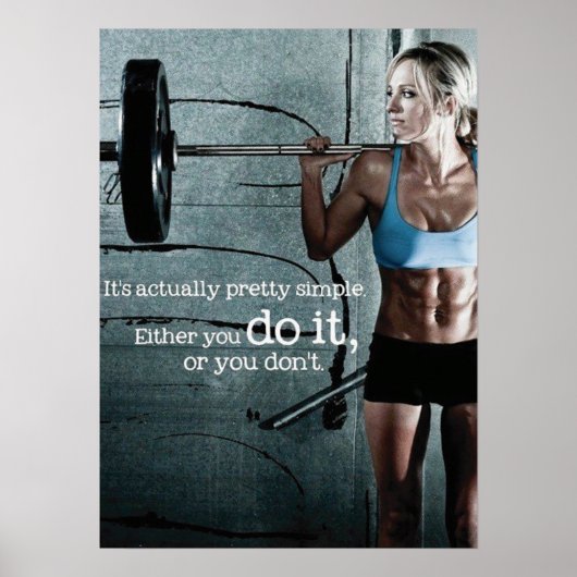 Workout Motivierend Poster (Vorne)
