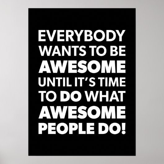 Workout Motivierend Poster (Vorne)