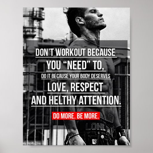 Workout Motivierend Poster (Vorne)