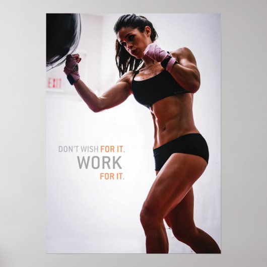 Workout Motivierend Poster (Vorne)