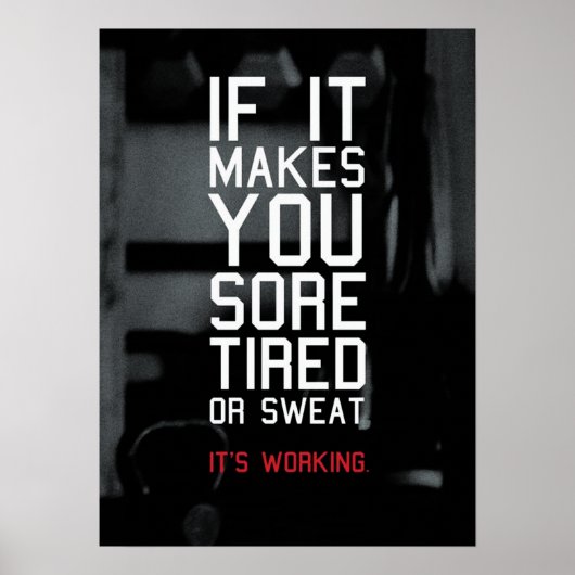Workout Motivierend Poster (Vorne)