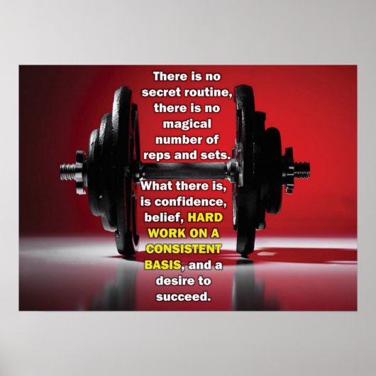 Workout Motivierend Poster (Vorne)