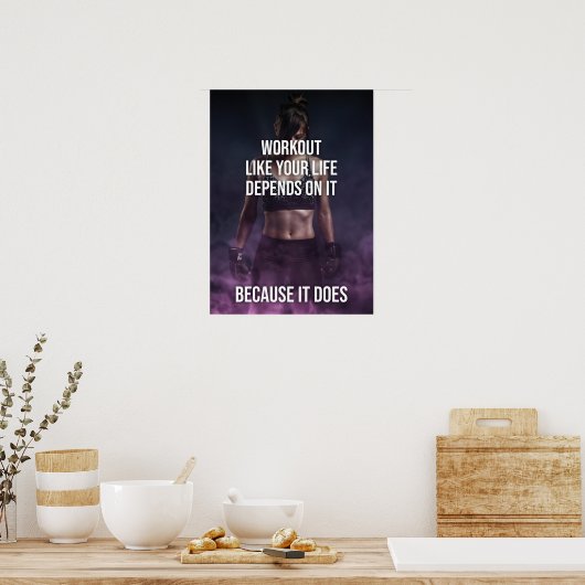 Workout Motivierend Poster (Küche)