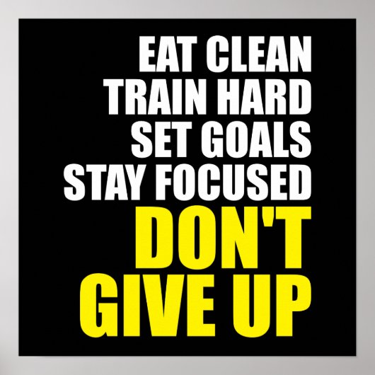 Workout Motivierend Poster (Vorne)