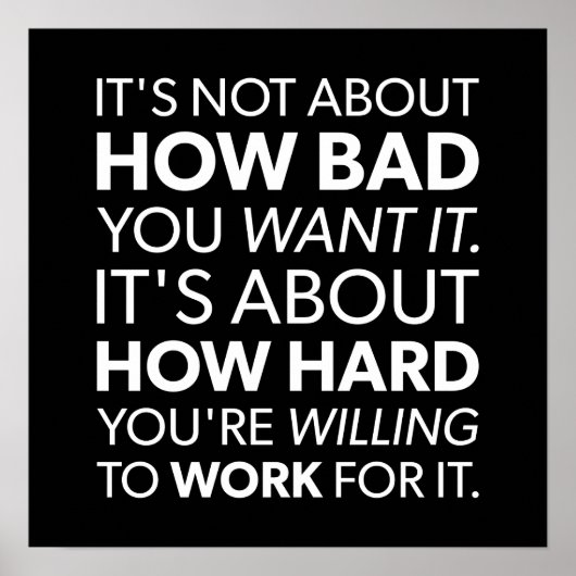 Workout Motivierend Poster (Vorne)