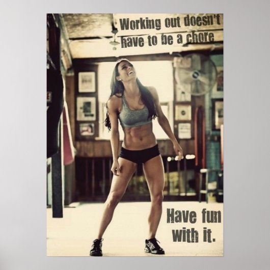 Workout Motivierend Poster (Vorne)