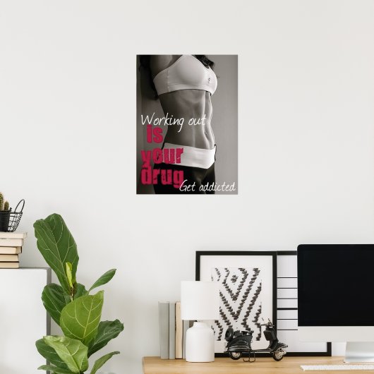 Workout Motivierend Poster (Heimbüro)