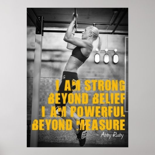 Workout Motivierend Poster (Vorne)